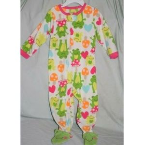 Carter/'s Sleeper Footed Pajamas Fleece Polka Dot NWT Ice Skater Skating Pink